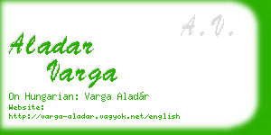 aladar varga business card