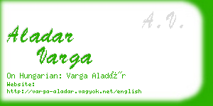 aladar varga business card